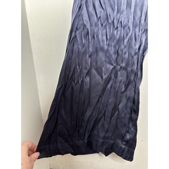 Sheike Satin Long Sleeve Choker Jumpsuit Women AU 14 Blue Wide Legs NWOT - Picture 5 of 9